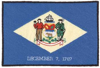 Delaware Flag Machine Embroidery Design