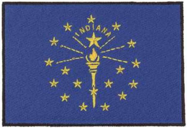 Picture of Indiana Flag Machine Embroidery Design