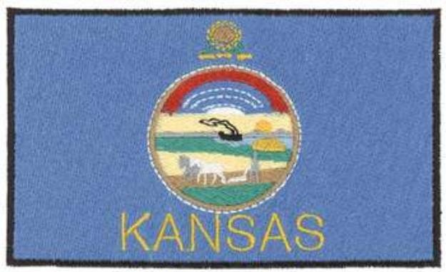 Picture of Kansas Flag Machine Embroidery Design