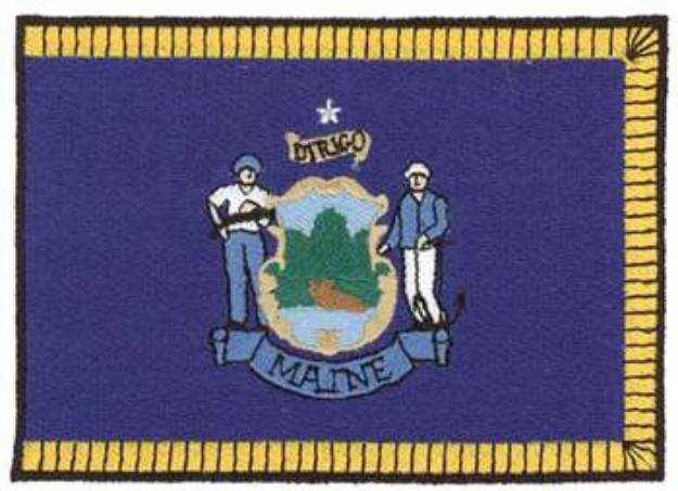 Picture of Maine Flag Machine Embroidery Design
