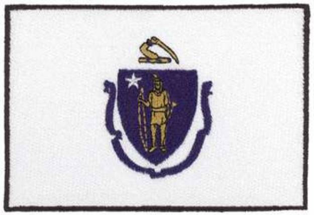 Picture of Massachusetts Flag Machine Embroidery Design