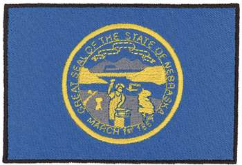 Nebraska Flag Machine Embroidery Design