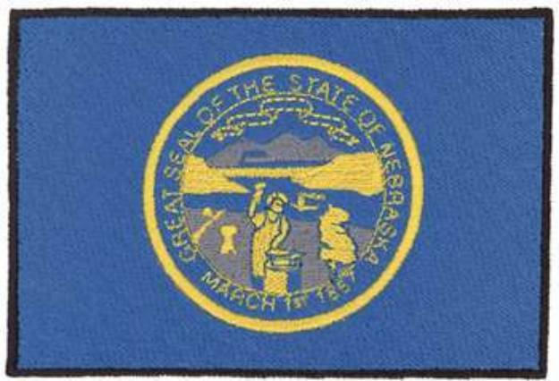 Picture of Nebraska Flag Machine Embroidery Design