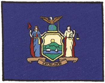 New York Flag Machine Embroidery Design