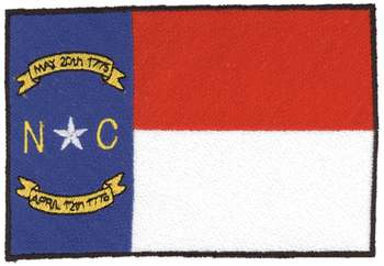 North Carolina Flag Machine Embroidery Design