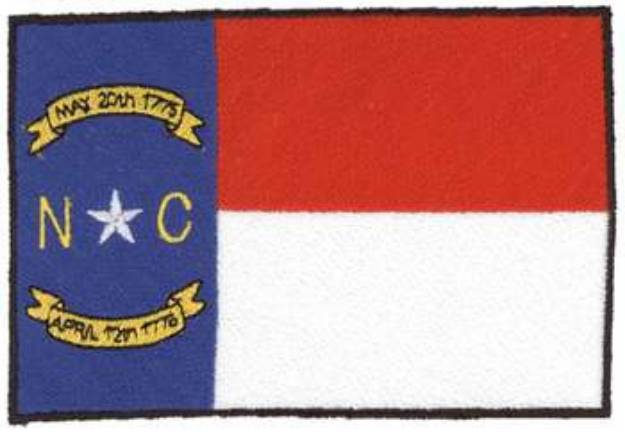 Picture of North Carolina Flag Machine Embroidery Design