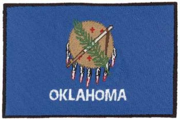 Picture of Oklahoma Flag Machine Embroidery Design
