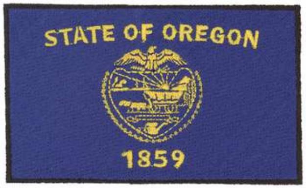Picture of Oregon Flag Machine Embroidery Design