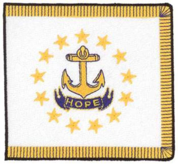 Picture of Rhode Island Flag Machine Embroidery Design