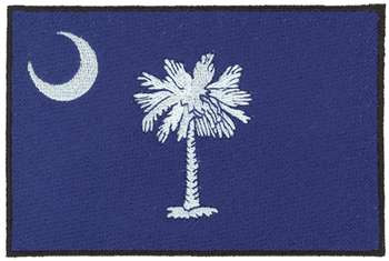 South Carolina Flag Machine Embroidery Design