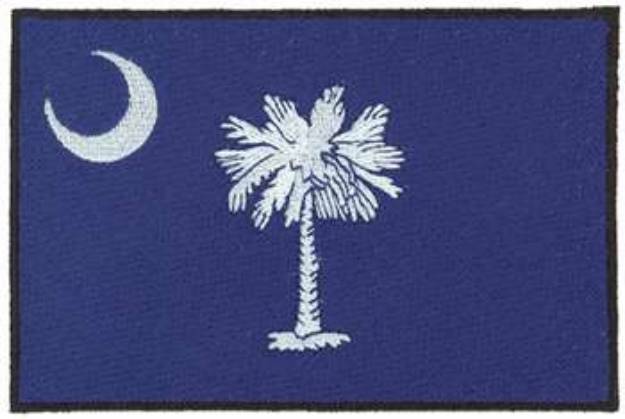 Picture of South Carolina Flag Machine Embroidery Design