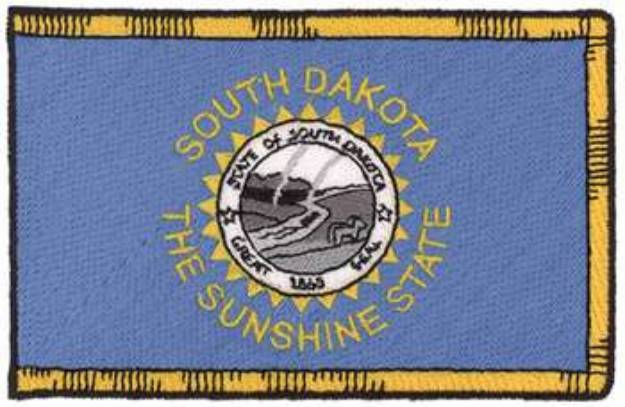 Picture of South Dakota Flag Machine Embroidery Design