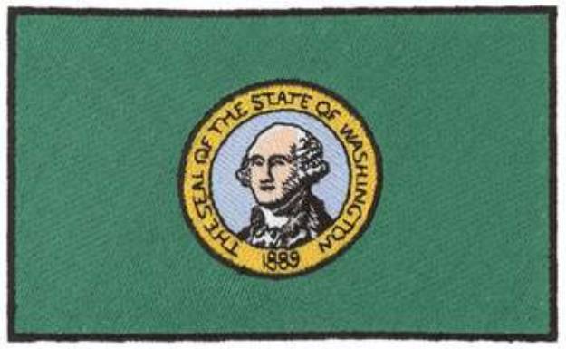 Picture of Washington Flag Machine Embroidery Design
