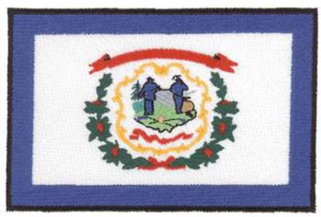 Picture of West Virginia Flag Machine Embroidery Design