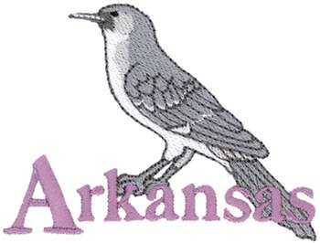 Arkansas Mockingbird Machine Embroidery Design