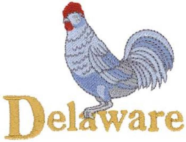 Picture of Delaware Blue Hen Chicken Machine Embroidery Design