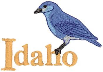 Idaho Mountain Bluebird Machine Embroidery Design