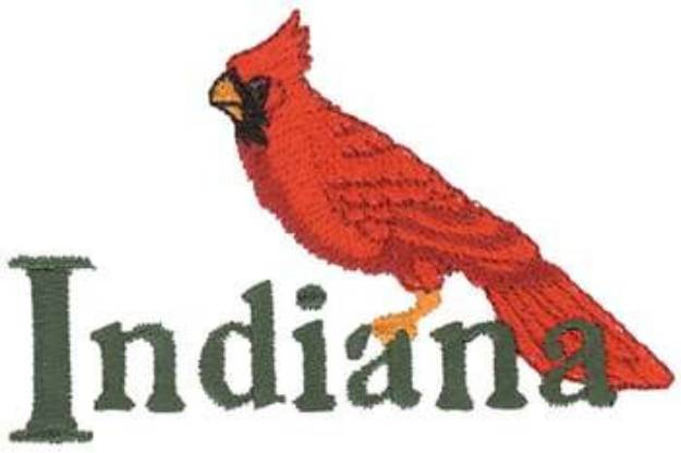 Picture of Indiana Cardinal Machine Embroidery Design