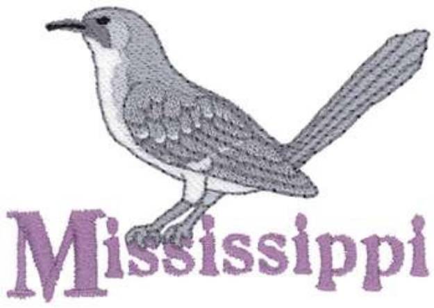 Picture of Mississippi Mockingbird Machine Embroidery Design