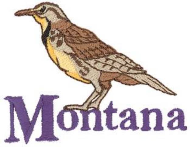 Picture of Montana Western Meadowlark Machine Embroidery Design