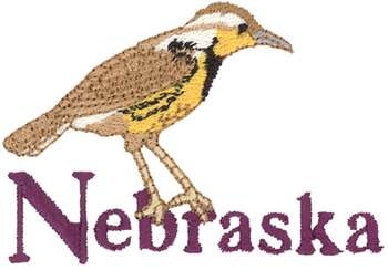 Nebraska Western Meadowlark Machine Embroidery Design