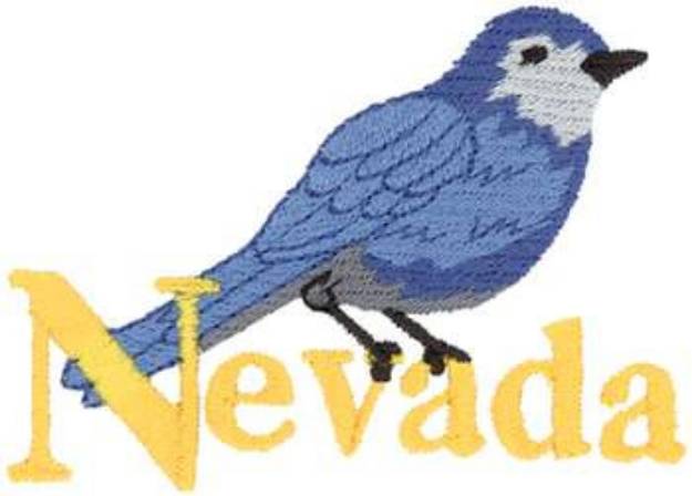 Picture of Nevada Mountain Bluebird Machine Embroidery Design