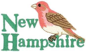 New Hampshire Finch Machine Embroidery Design