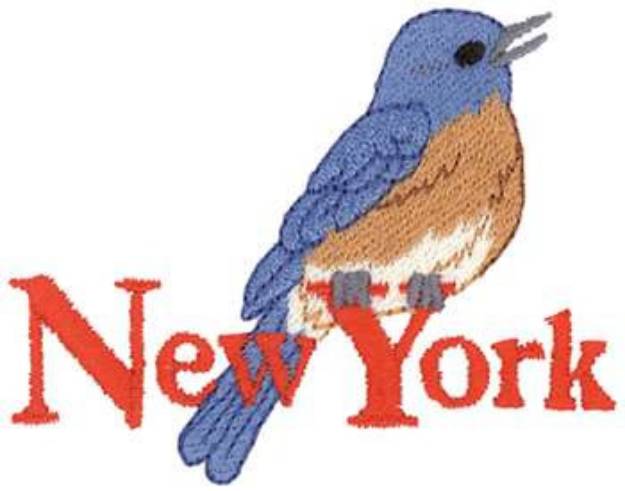 Picture of New York Bluebird Machine Embroidery Design