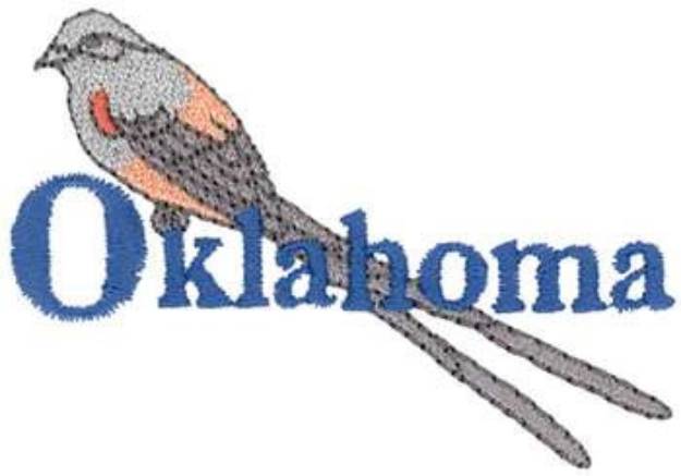 Picture of OK Scissor-tailed Flycatcher Machine Embroidery Design