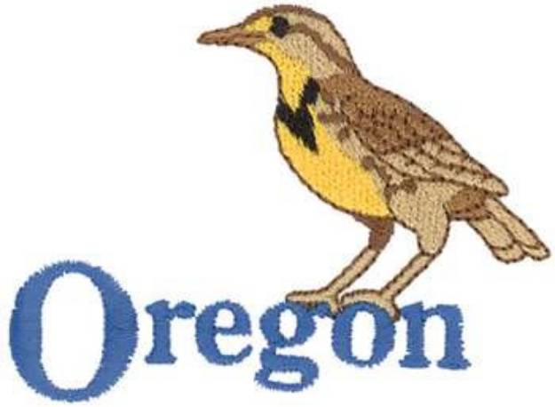 Picture of Oregon Western Meadowlark Machine Embroidery Design