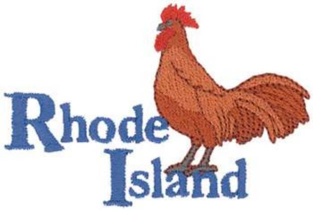 Picture of Rhode Island Red Chicken Machine Embroidery Design