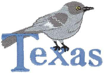 Texas Mockingbird Machine Embroidery Design