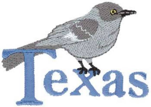Picture of Texas Mockingbird Machine Embroidery Design
