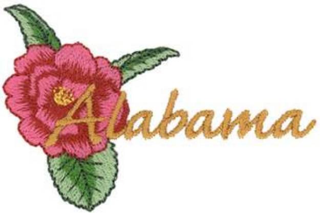 Picture of Alabama Camellia Machine Embroidery Design