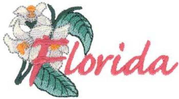 Picture of Florida Orange Blossom Machine Embroidery Design