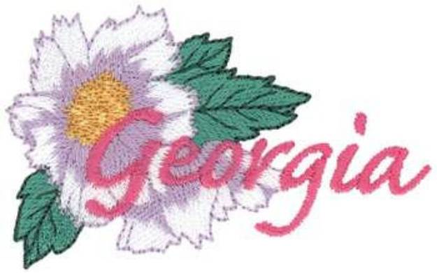 Picture of Georgia Cherokee Rose Machine Embroidery Design