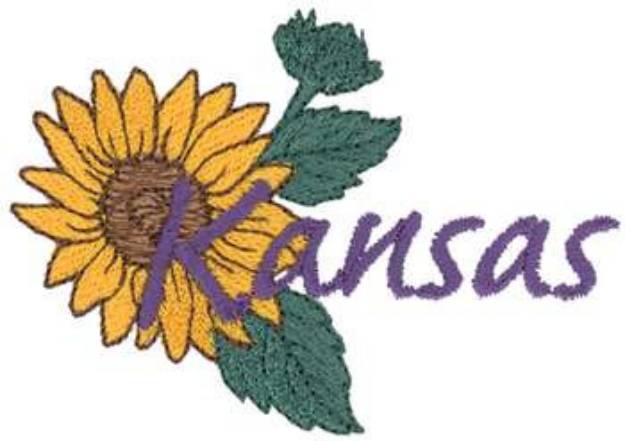 Picture of Kansas Sunflower Machine Embroidery Design