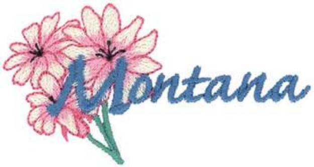 Picture of Montana Bitterroot Machine Embroidery Design