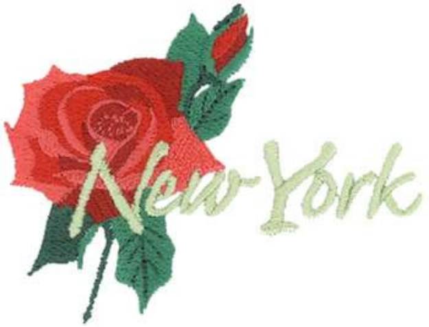 Picture of New York Rose Machine Embroidery Design