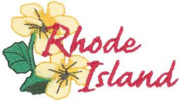 Picture of Rhode Island Violet Machine Embroidery Design