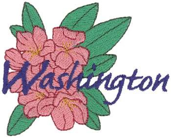 Washington Rhododendron Machine Embroidery Design