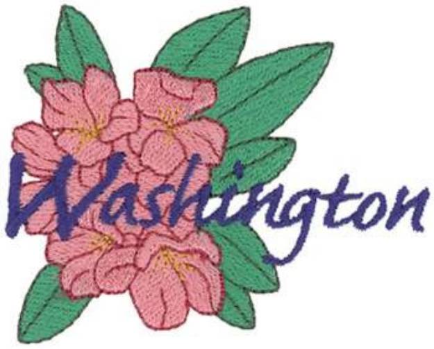 Picture of Washington Rhododendron Machine Embroidery Design