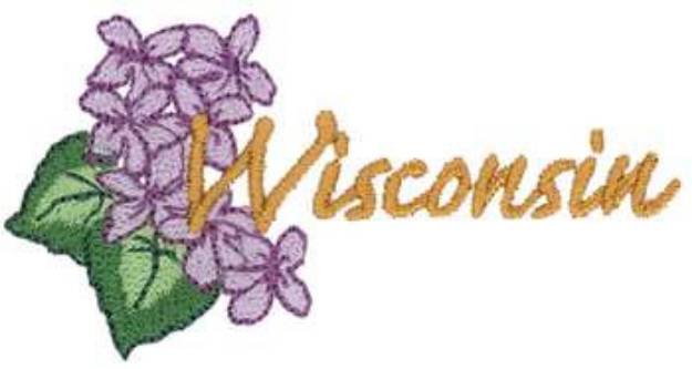 Picture of Wisconsin Wood Violet Machine Embroidery Design