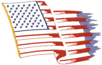 USA Flag Machine Embroidery Design