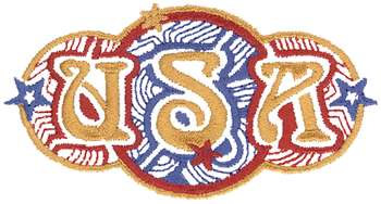 USA Sign Machine Embroidery Design