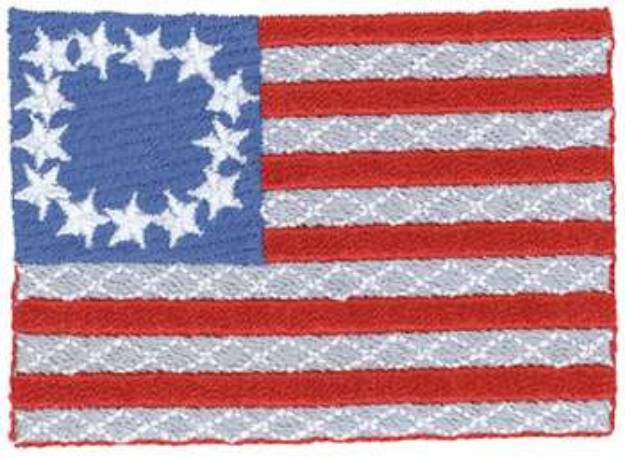 Picture of USA 1777 Flag Machine Embroidery Design