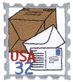 Postage Stamp Machine Embroidery Design