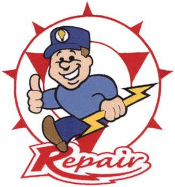 Picture of Electronic Repair Logo Machine Embroidery Design