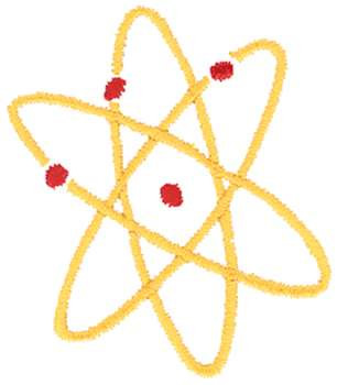 Atomic Energy Outline Machine Embroidery Design
