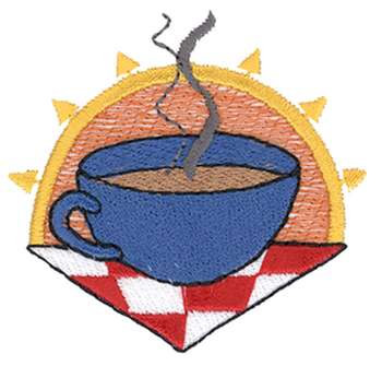 Coffee Shop Sign Machine Embroidery Design